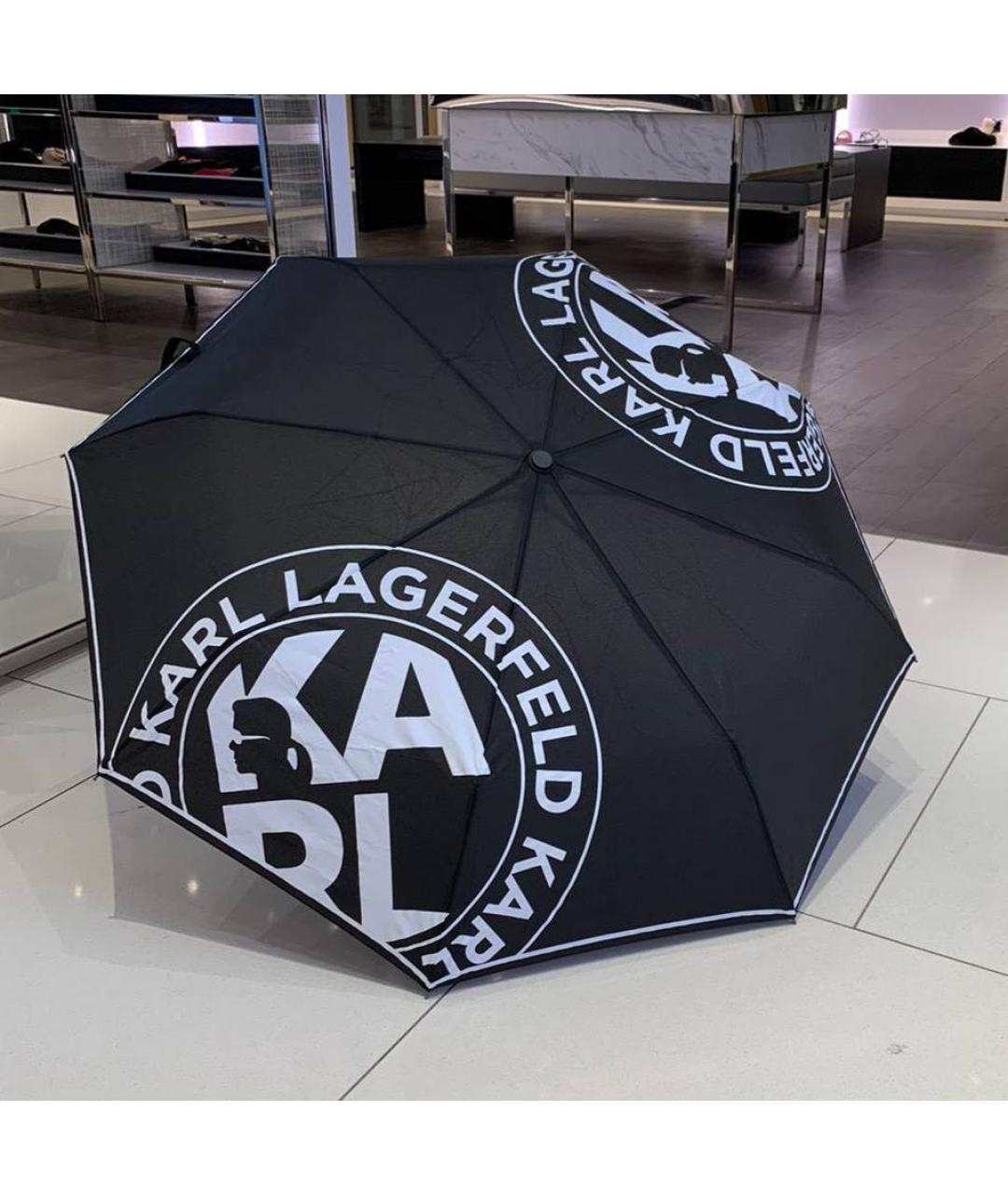 KARL LAGERFELD Черный зонт, фото 3