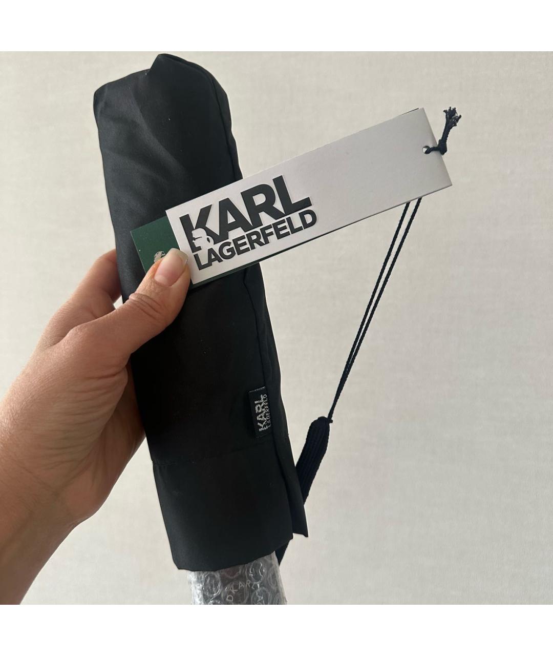 KARL LAGERFELD Черный зонт, фото 2