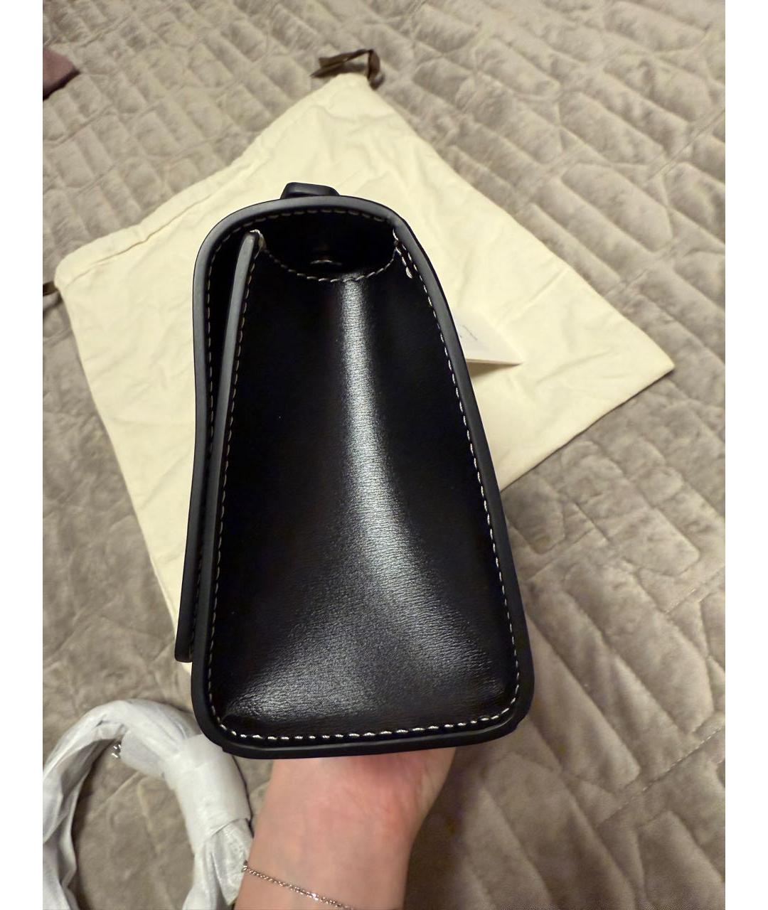 12 STOREEZ Черная кожаная сумка с короткими ручками, фото 8