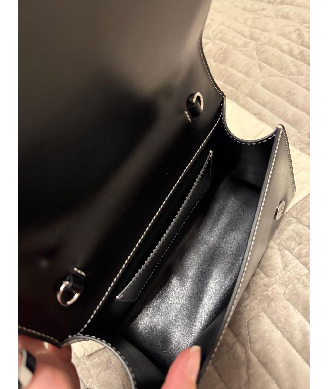 12 STOREEZ Черная кожаная сумка с короткими ручками, фото 4