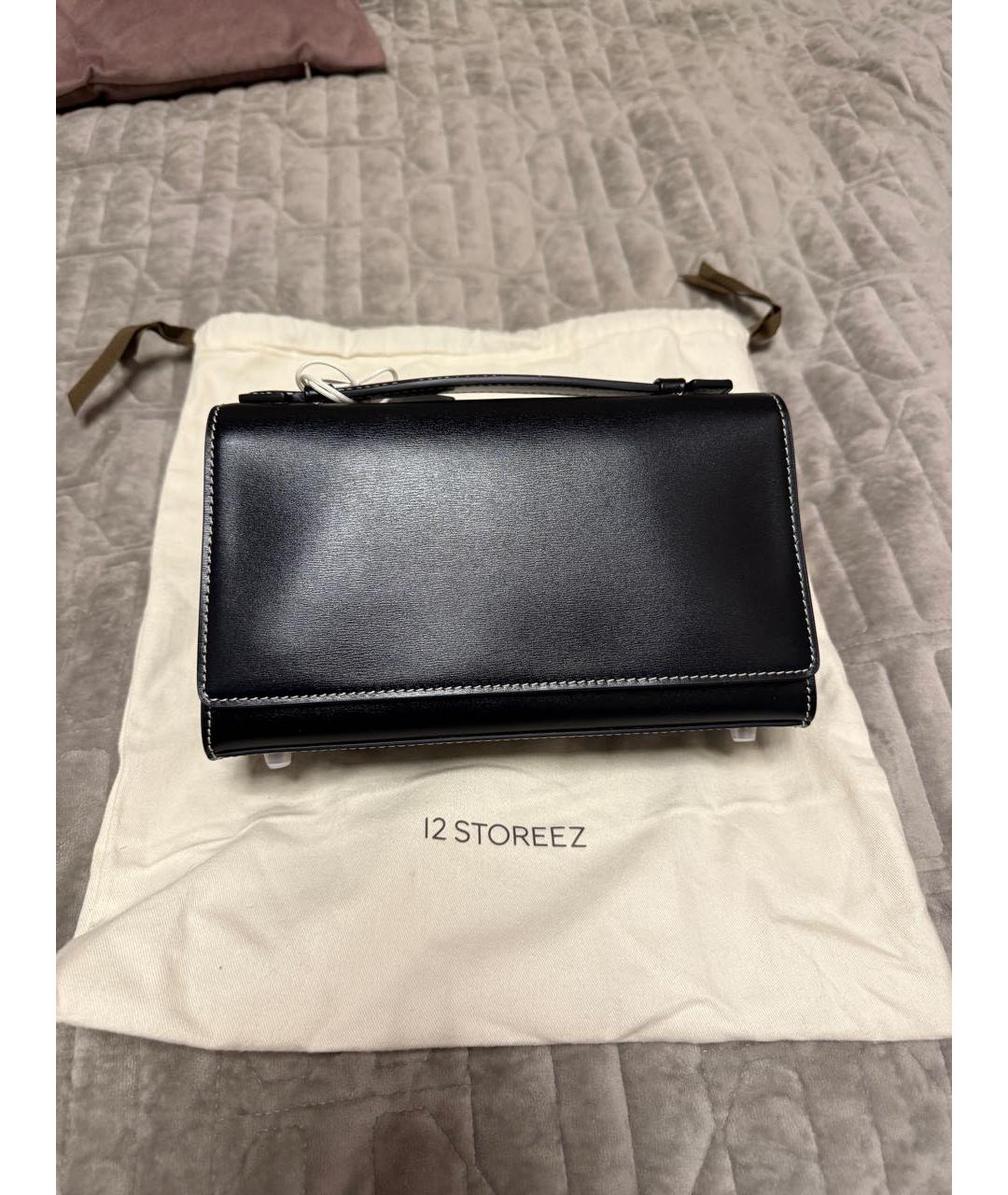 12 STOREEZ Черная кожаная сумка с короткими ручками, фото 9