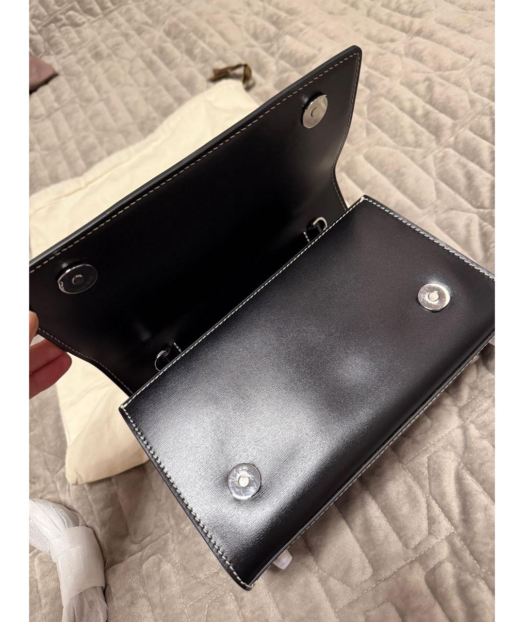 12 STOREEZ Черная кожаная сумка с короткими ручками, фото 5