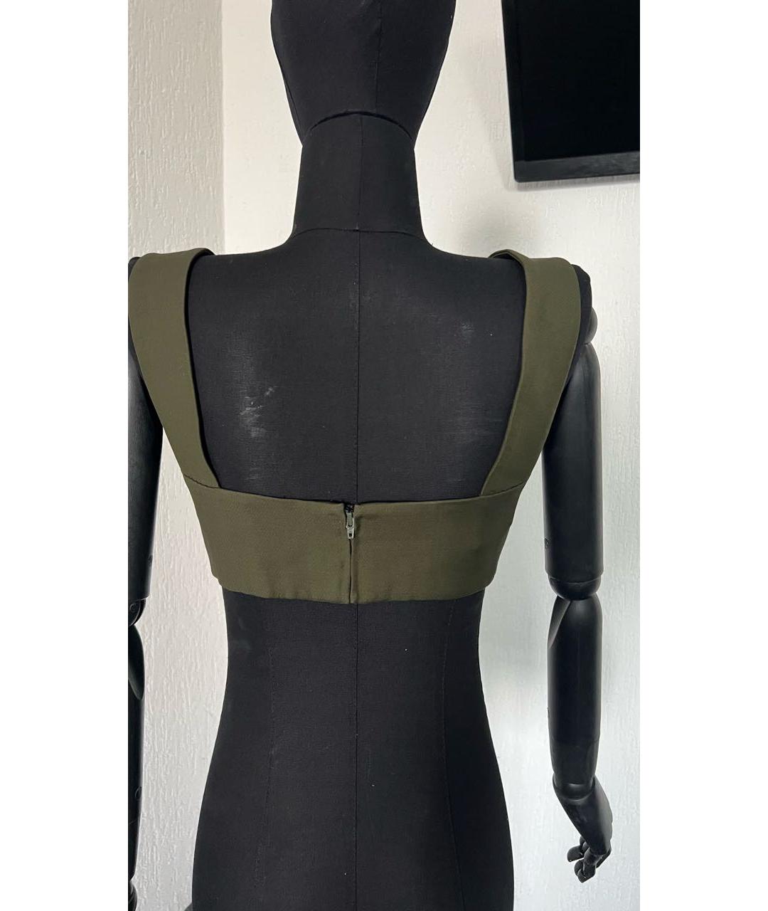 PRADA Хаки шерстяной корсет, фото 2