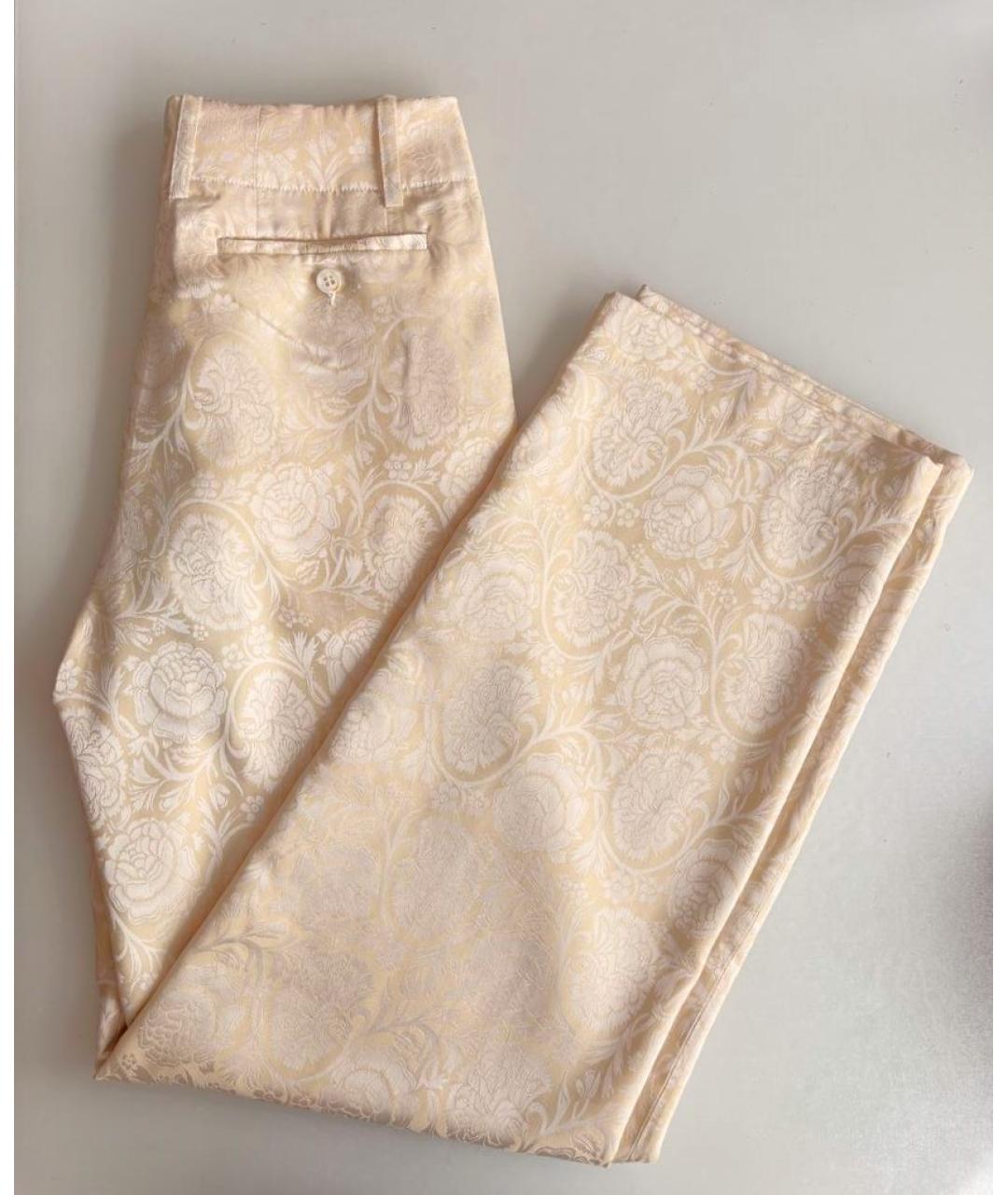 UMA WANG Бежевые льняные брюки широкие, фото 5