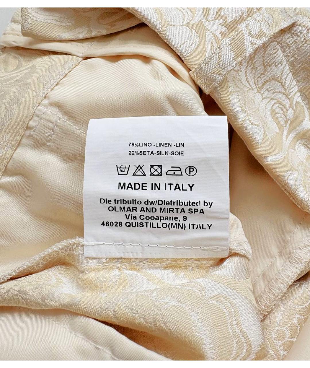 UMA WANG Бежевые льняные брюки широкие, фото 9