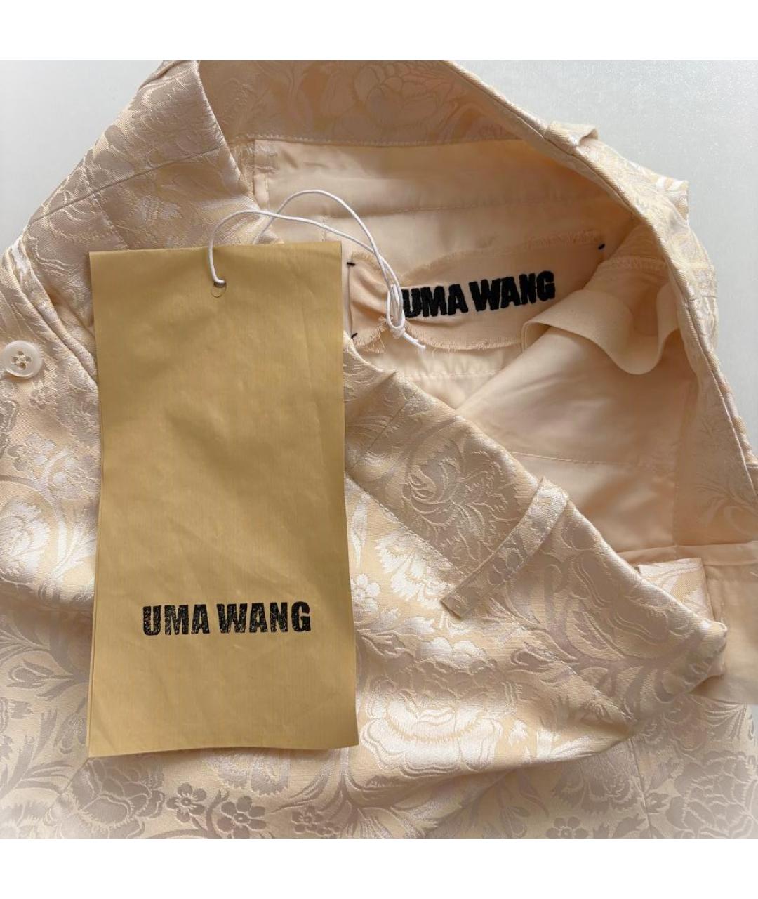 UMA WANG Бежевые льняные брюки широкие, фото 7