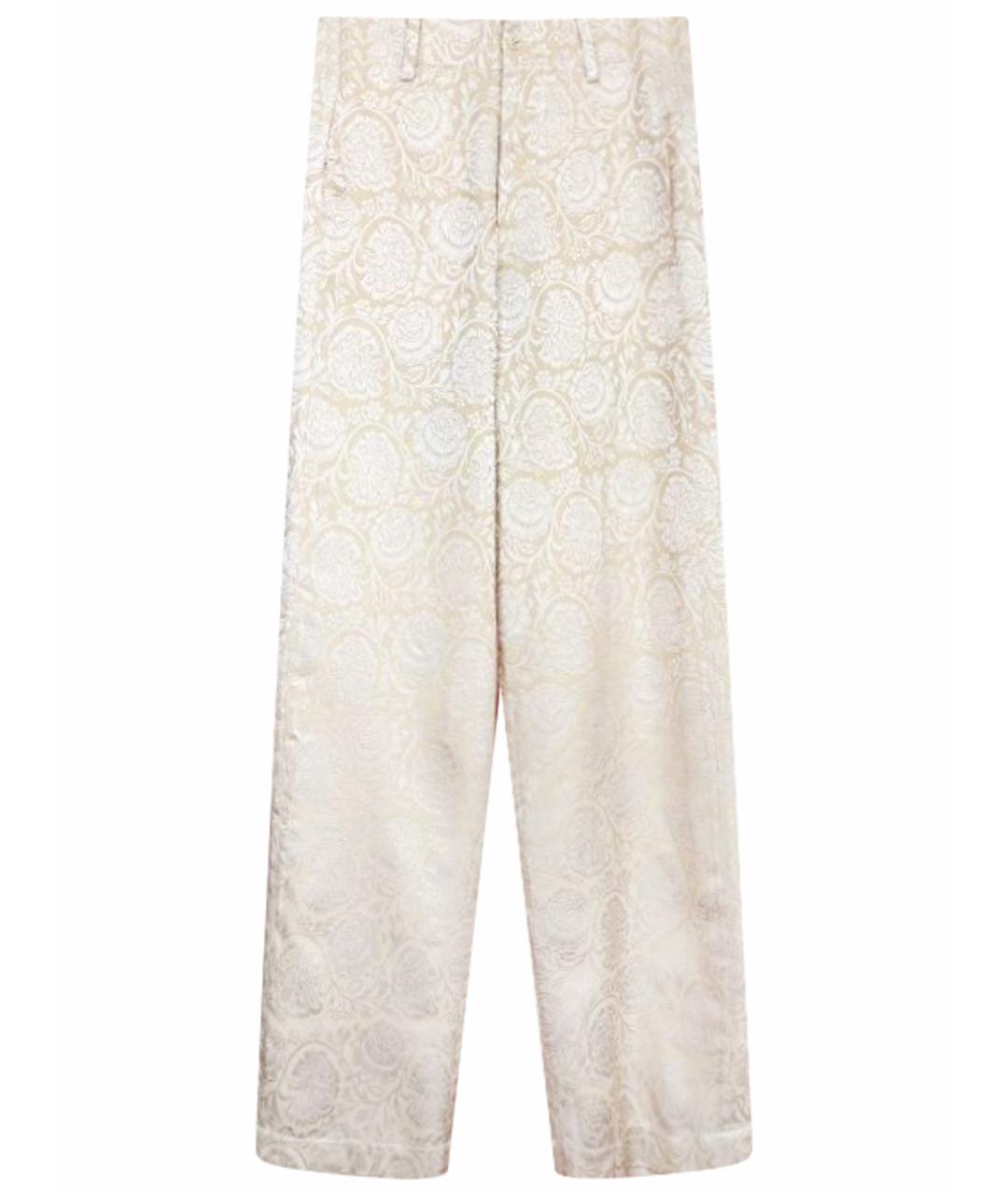 UMA WANG Бежевые льняные брюки широкие, фото 1