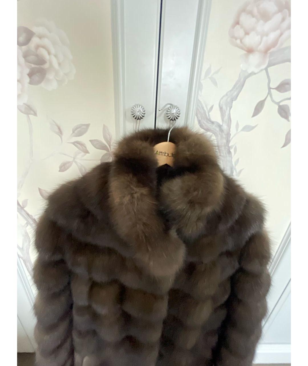 BRASCHI Коричневая меховая шуба, фото 4