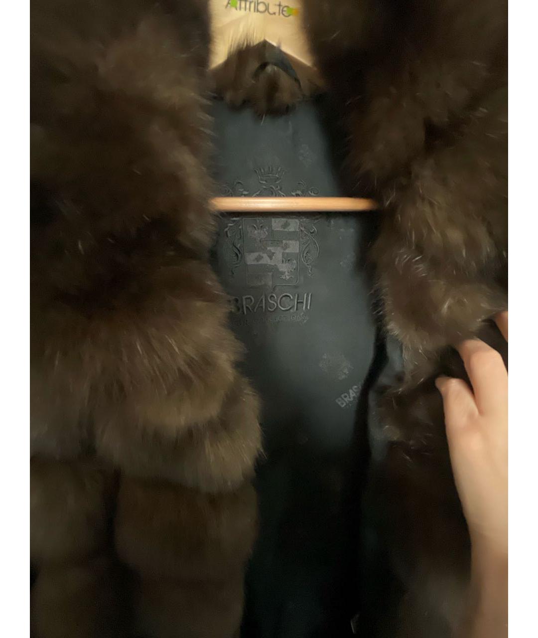 BRASCHI Коричневая меховая шуба, фото 5