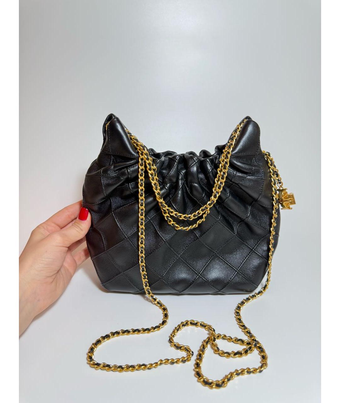 TORY BURCH Черная кожаная сумка через плечо, фото 2