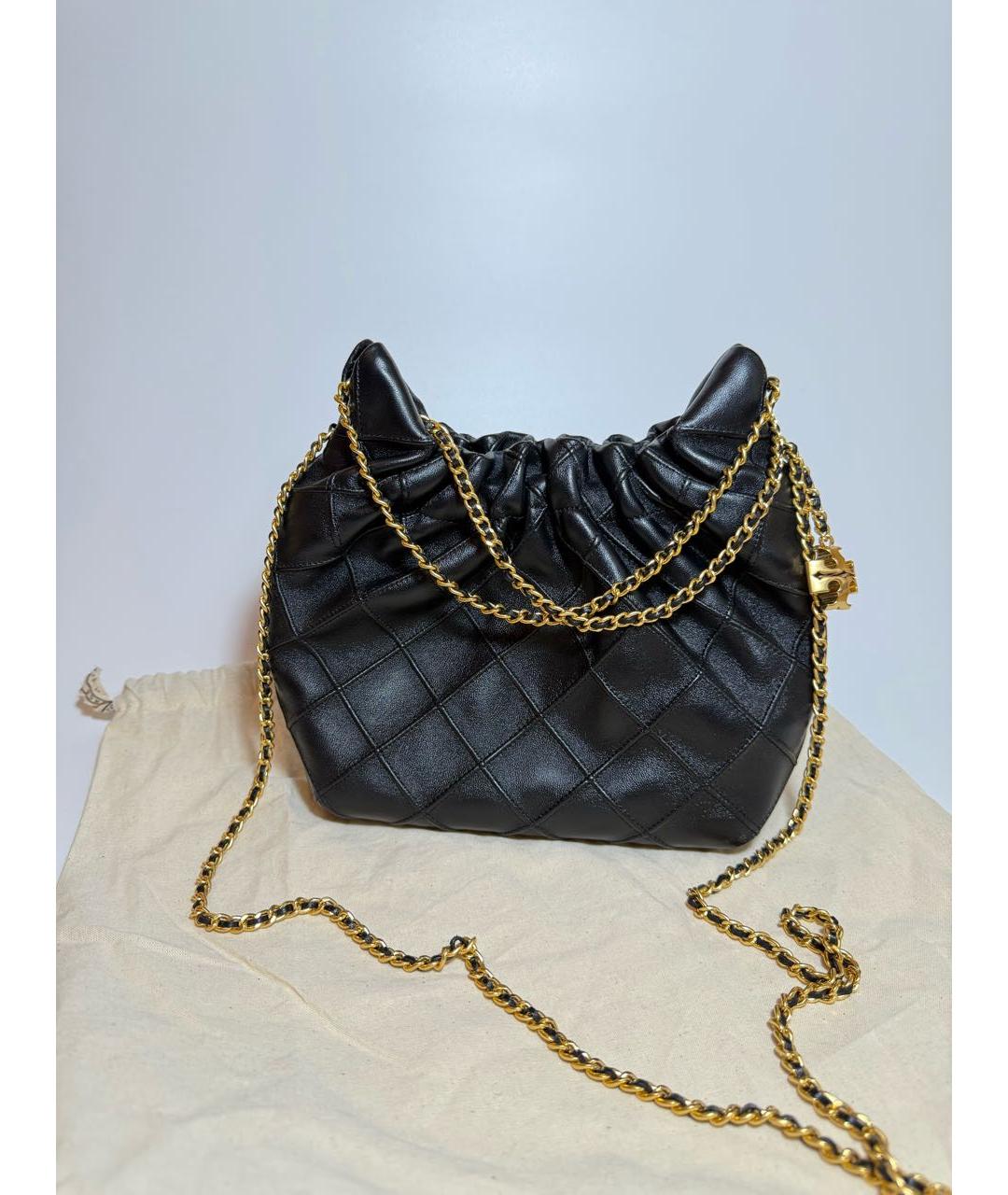 TORY BURCH Черная кожаная сумка через плечо, фото 5