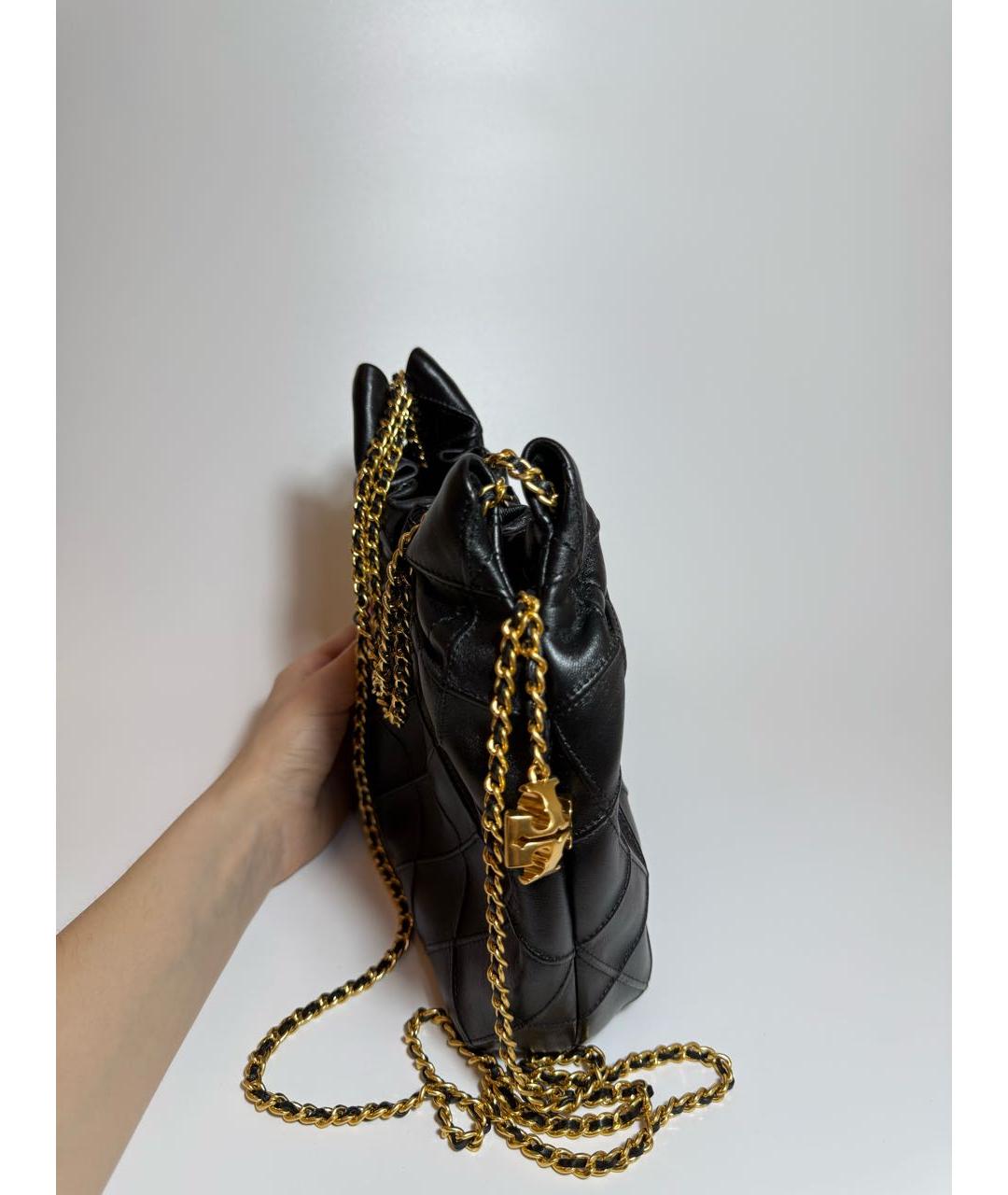 TORY BURCH Черная кожаная сумка через плечо, фото 3