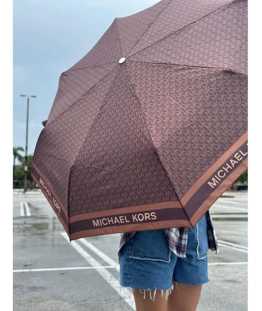 MICHAEL KORS Коричневый зонт, фото 3
