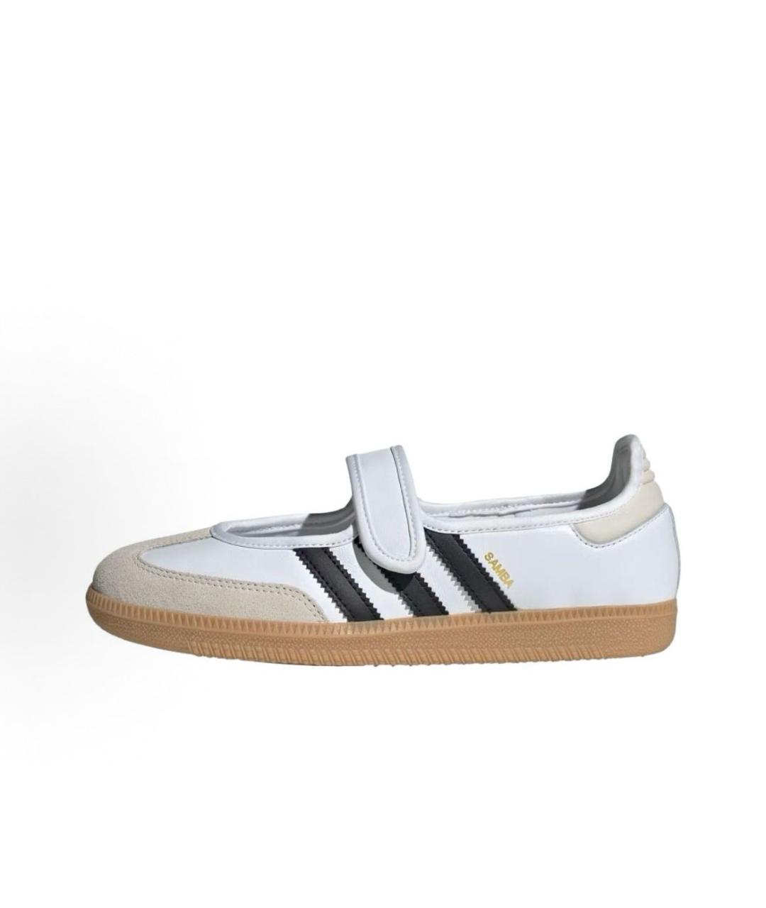 ADIDAS Белые кожаные балетки, фото 6