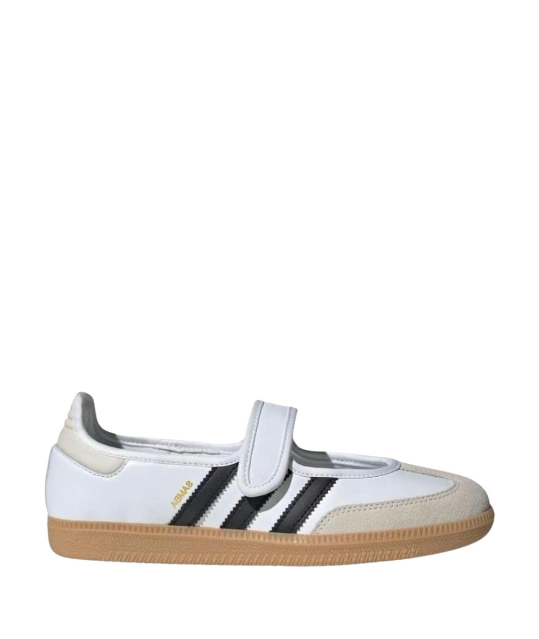 ADIDAS Белые кожаные балетки, фото 1