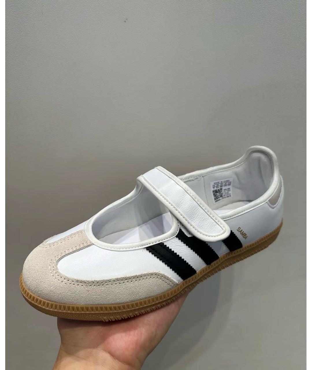 ADIDAS Белые кожаные балетки, фото 3