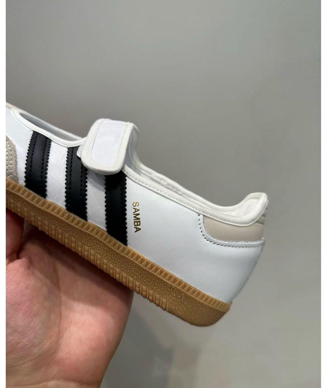 ADIDAS Белые кожаные балетки, фото 4