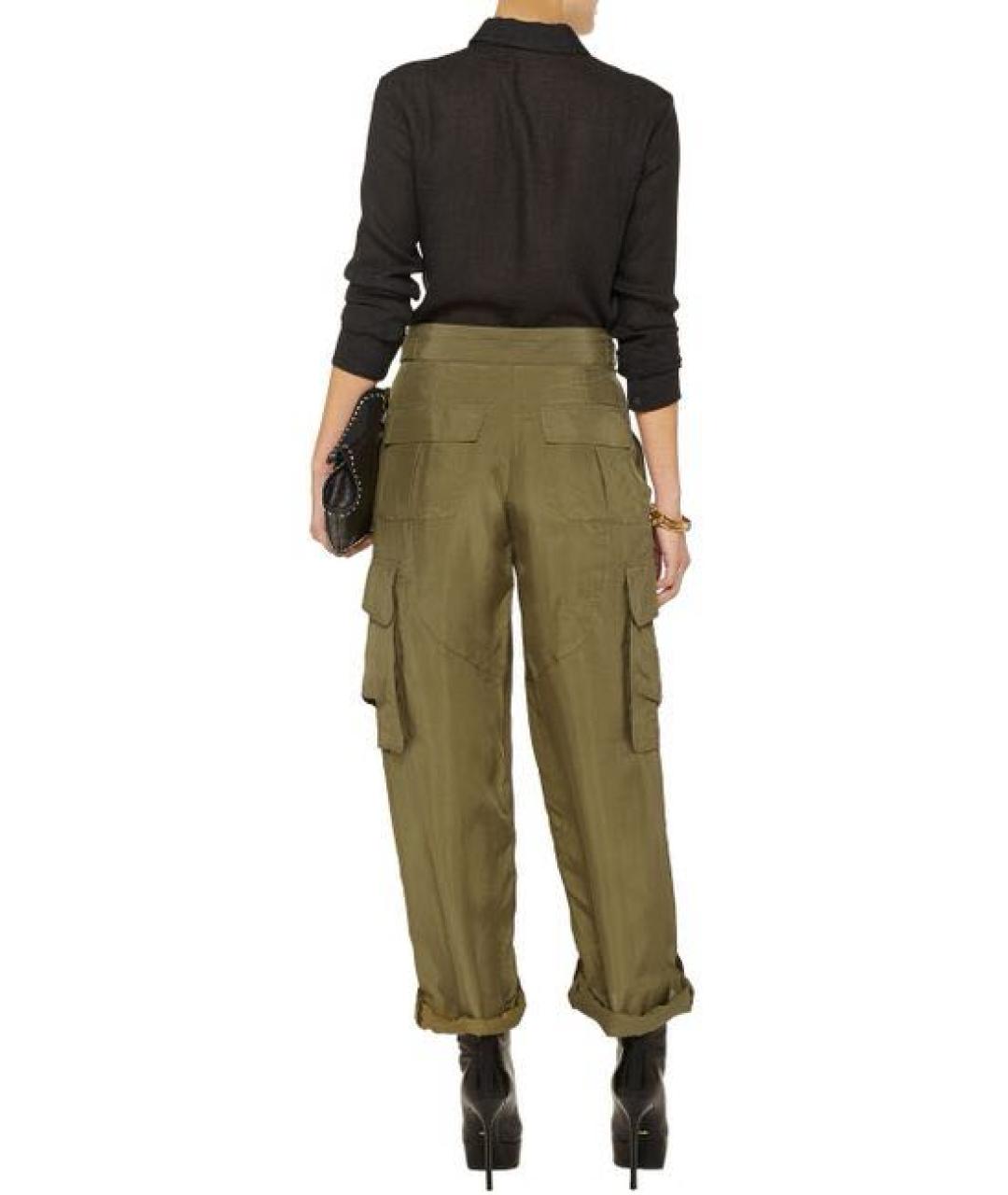 ALEXANDER MCQUEEN Белые шелковые брюки широкие, фото 2