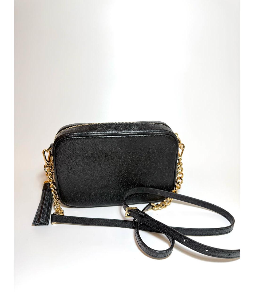 MICHAEL KORS Черная кожаная сумка через плечо, фото 3