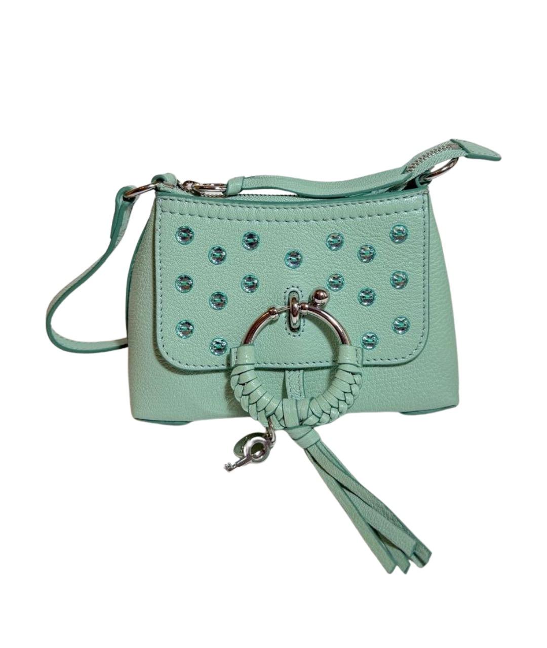 SEE BY CHLOE Бирюзовая кожаная сумка через плечо, фото 1