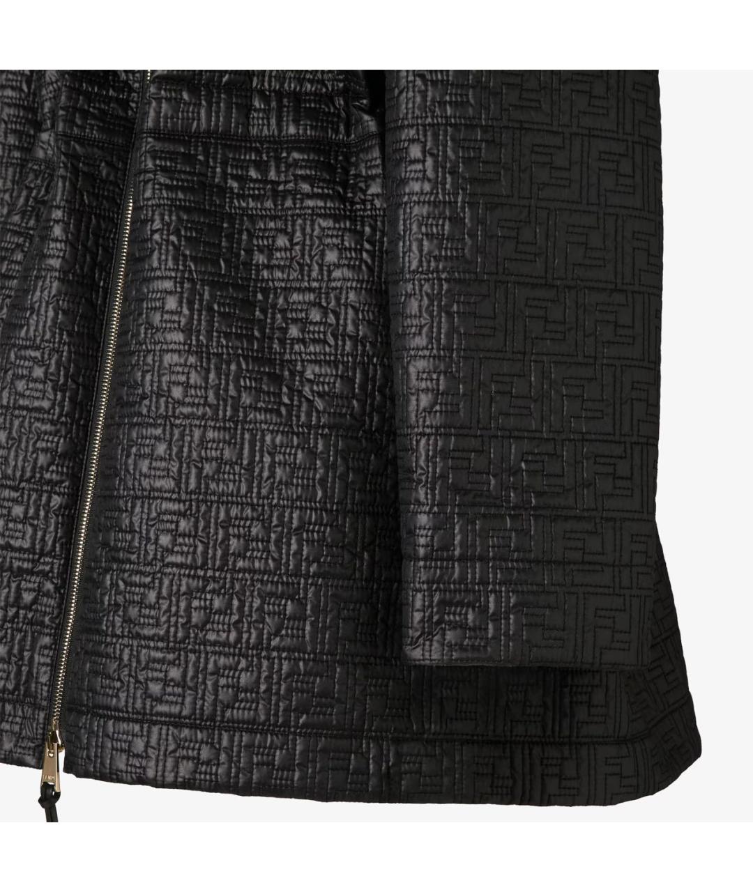 FENDI Черная полиэстеровая парка, фото 4