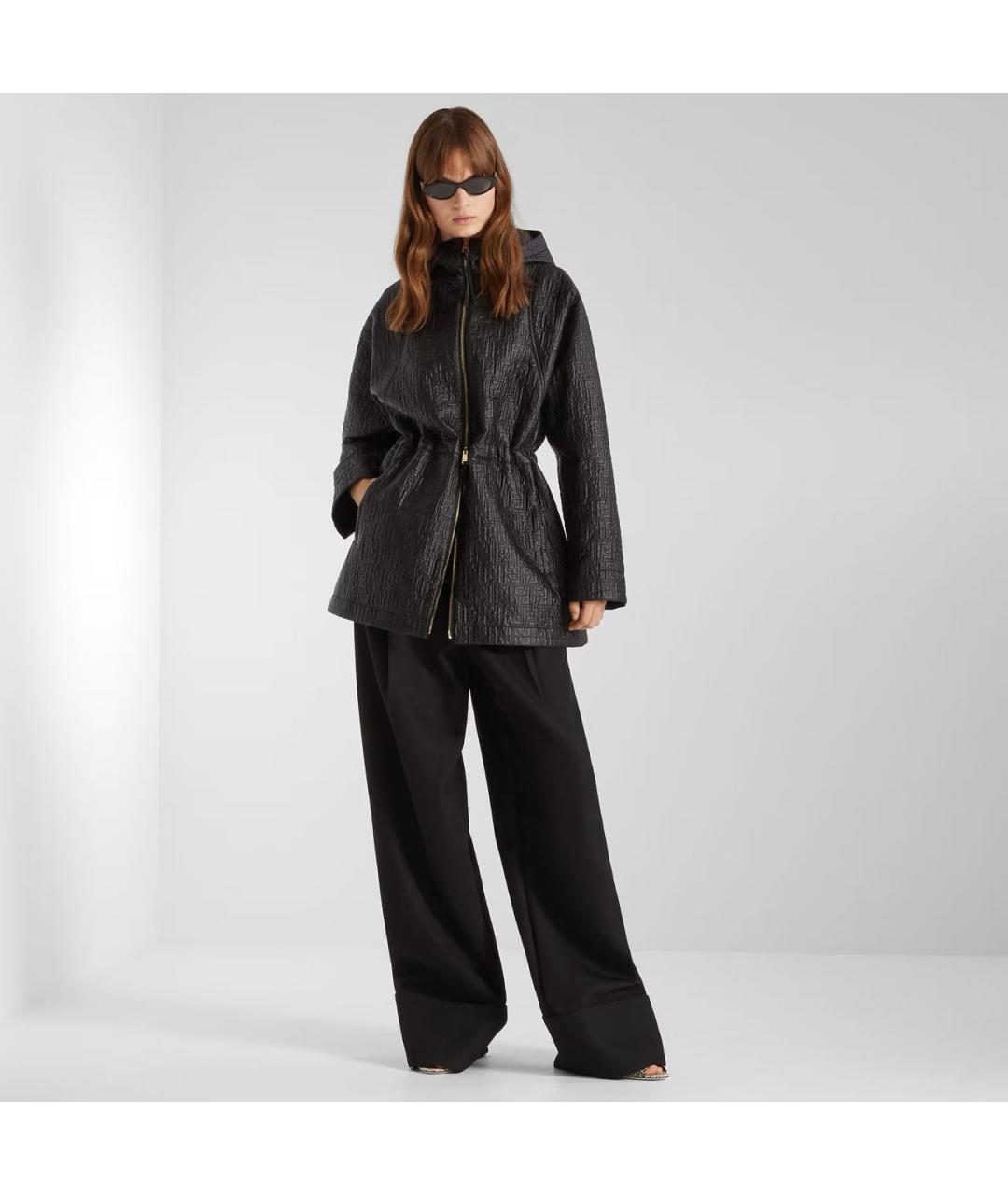 FENDI Черная полиэстеровая парка, фото 2