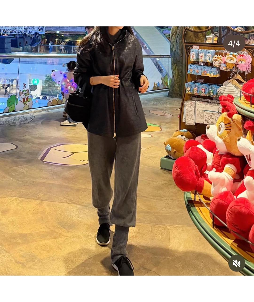 FENDI Черная полиэстеровая парка, фото 7