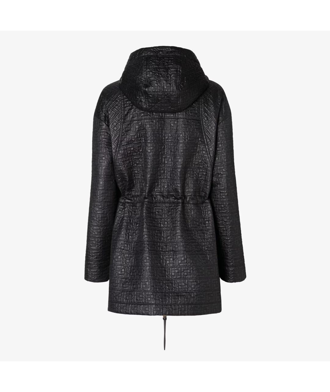 FENDI Черная полиэстеровая парка, фото 3