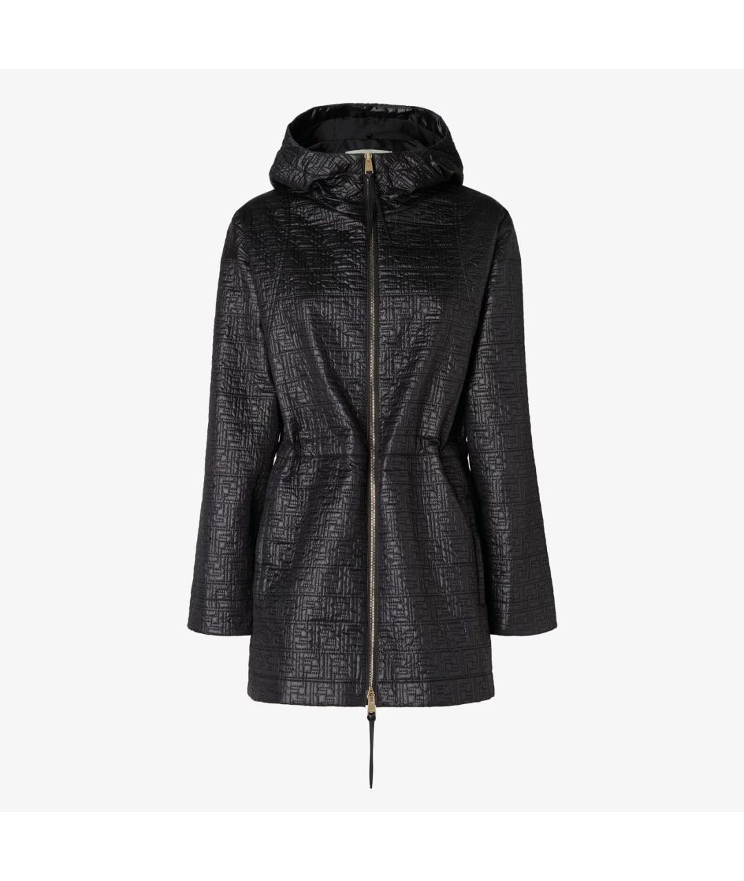 FENDI Черная полиэстеровая парка, фото 8