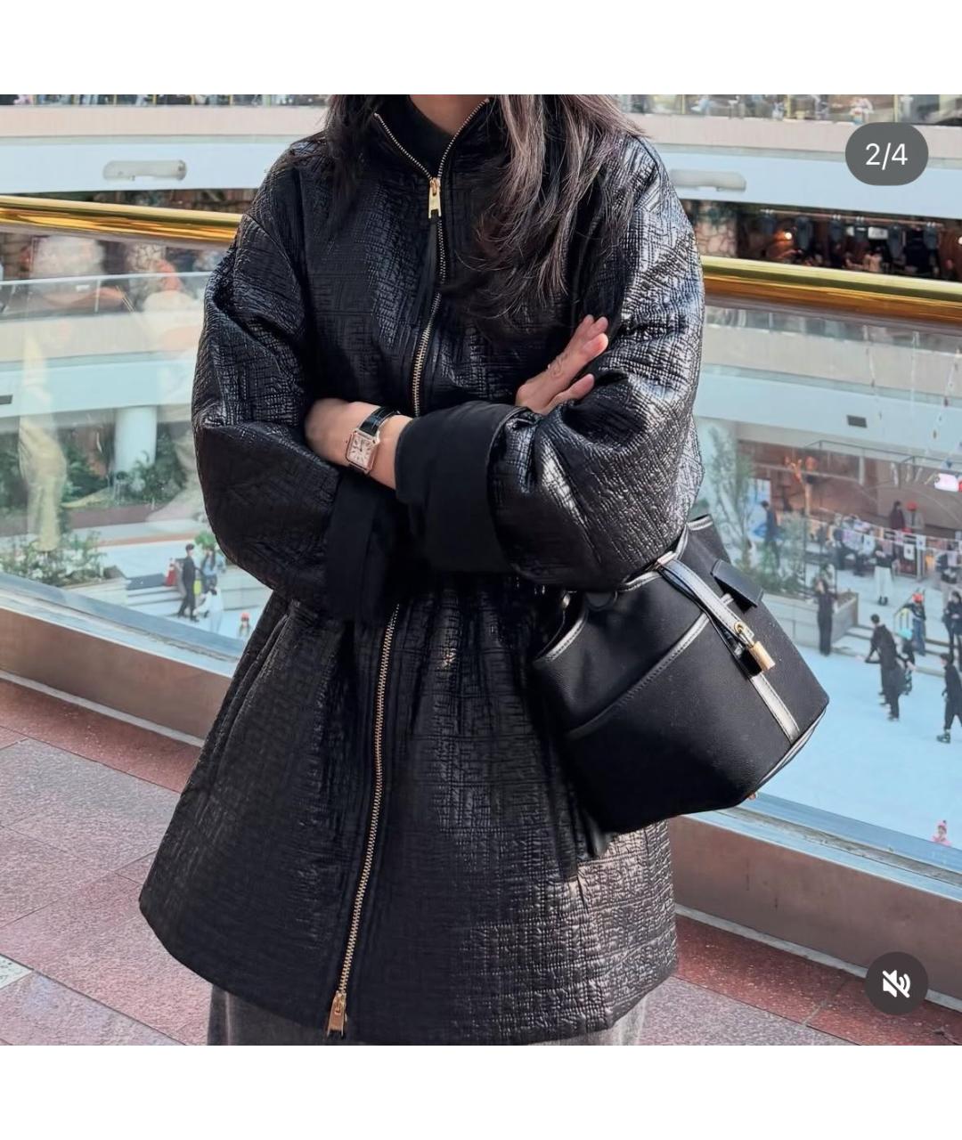 FENDI Черная полиэстеровая парка, фото 5