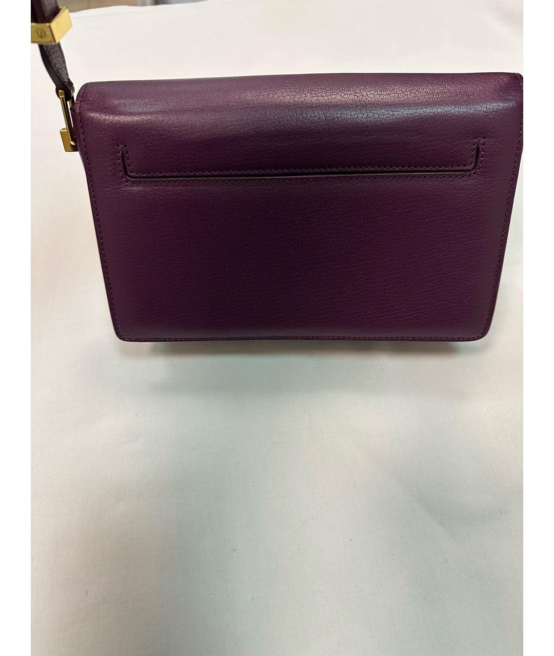 TOM FORD Фиолетовая кожаная сумка с короткими ручками, фото 2