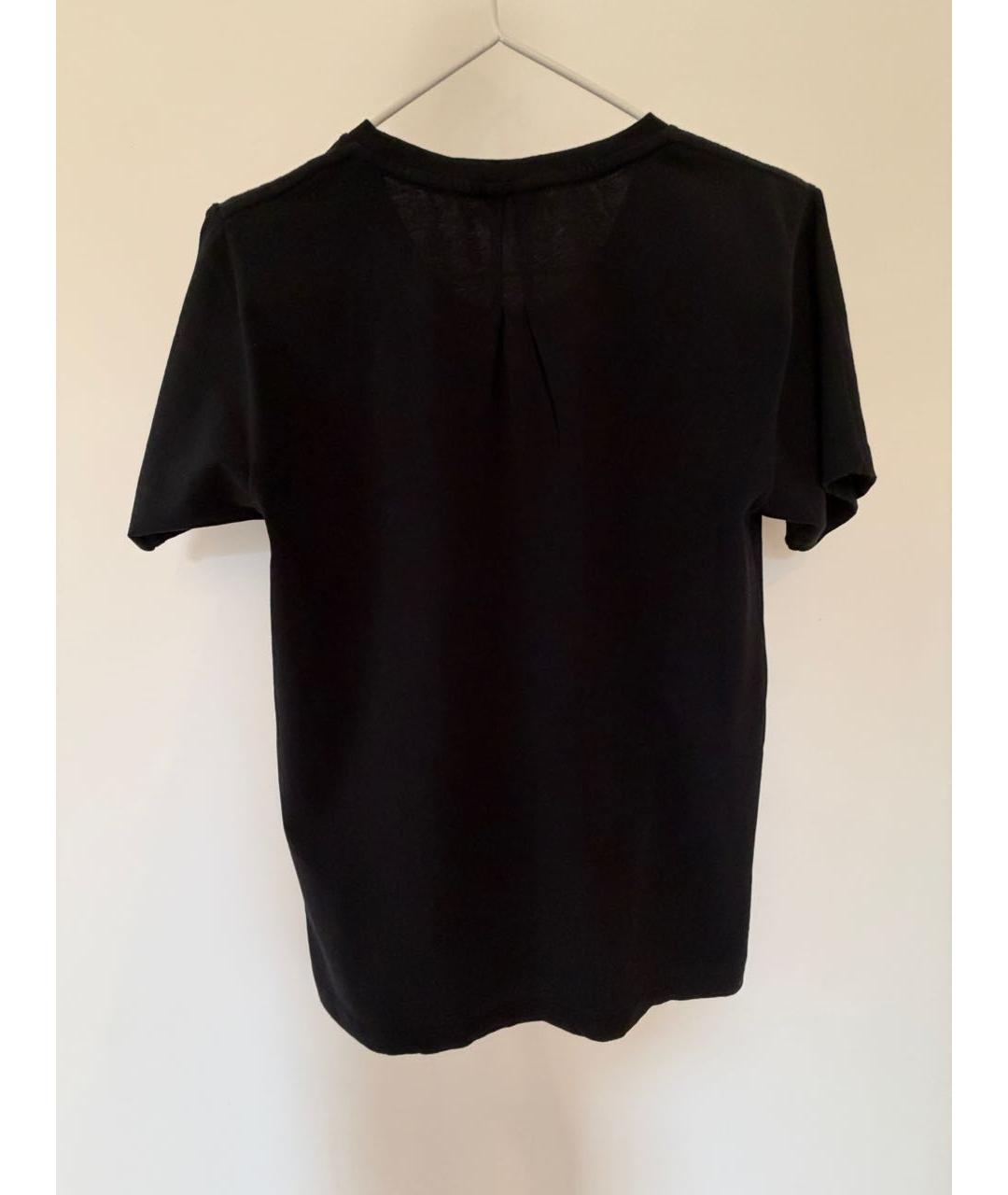 SAINT LAURENT Черная хлопковая футболка, фото 2