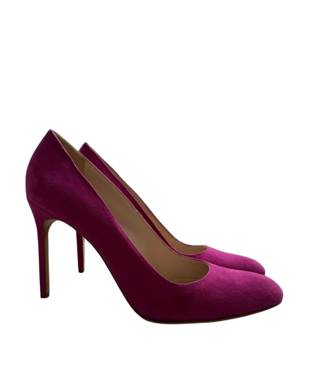 MANOLO BLAHNIK Фуксия замшевые туфли, фото 1