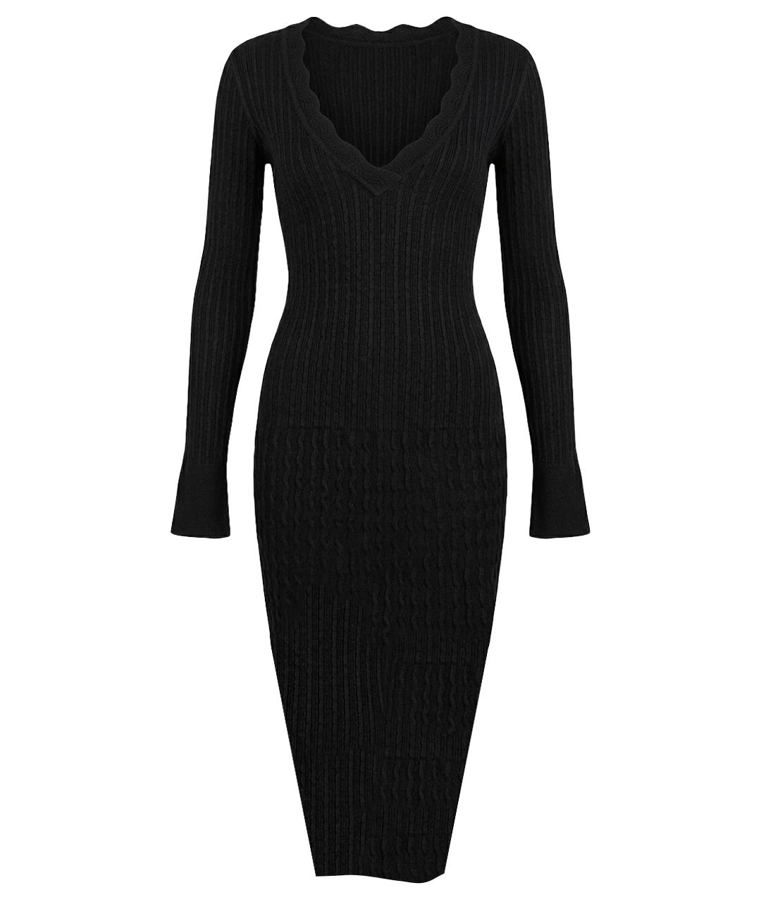 ALAIA Черное вискозное вечернее платье, фото 1