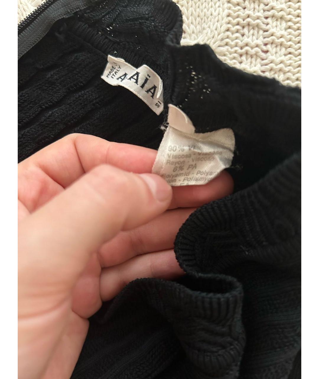 ALAIA Черное вискозное вечернее платье, фото 3