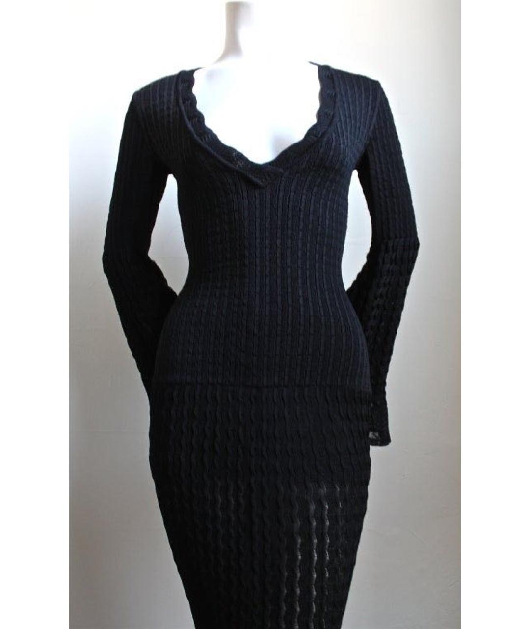 ALAIA Черное вискозное вечернее платье, фото 2