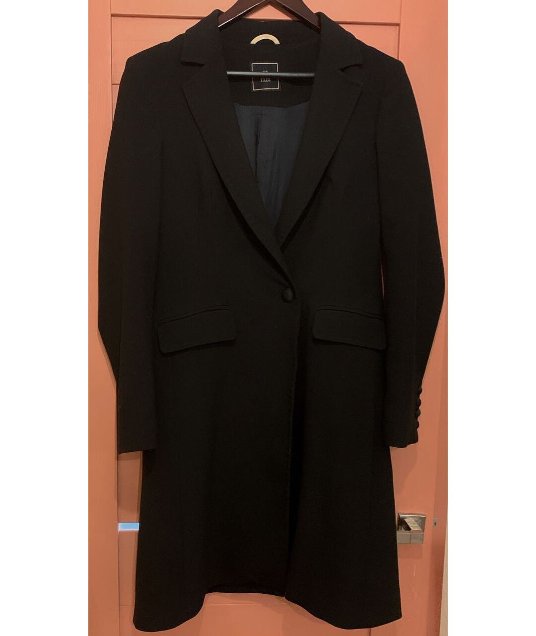 FABI Черное вискозное пальто, фото 8