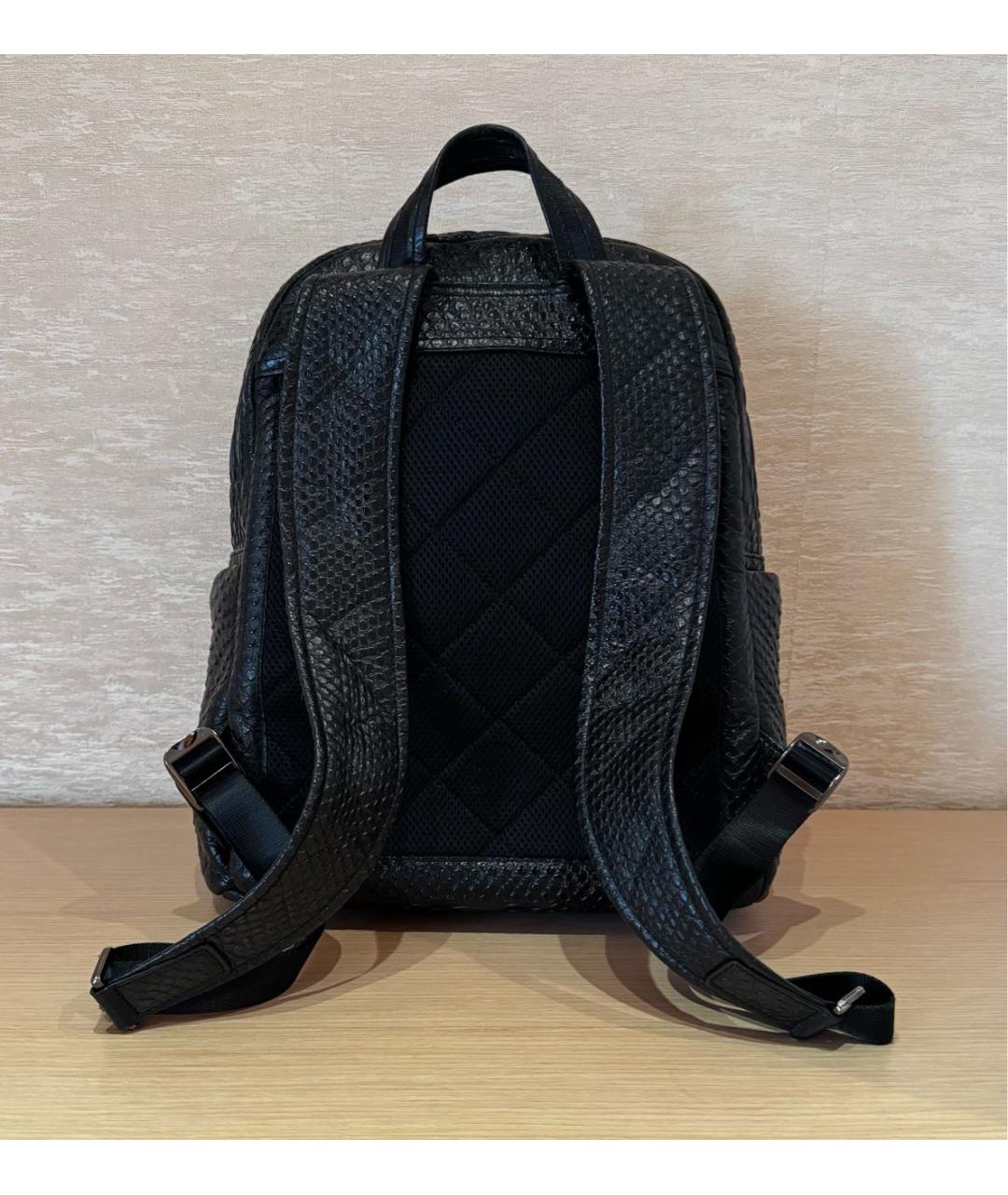 PHILIPP PLEIN Черный кожаный рюкзак, фото 2