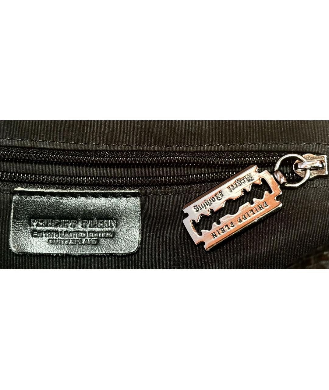 PHILIPP PLEIN Черный кожаный рюкзак, фото 6