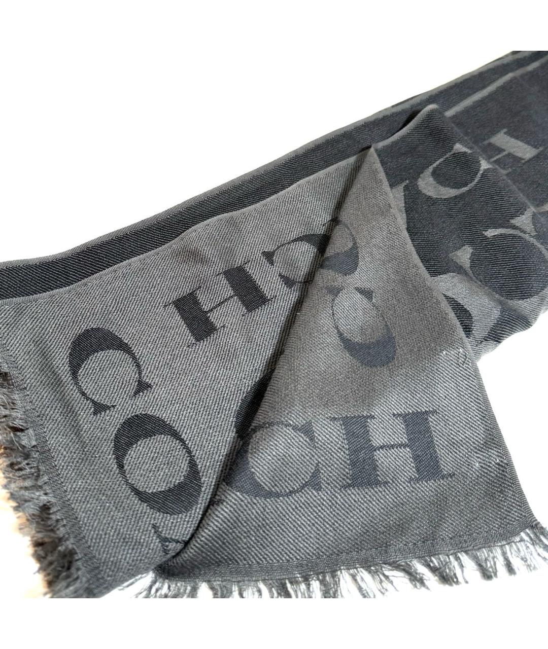 COACH Черный шелковый шарф, фото 4