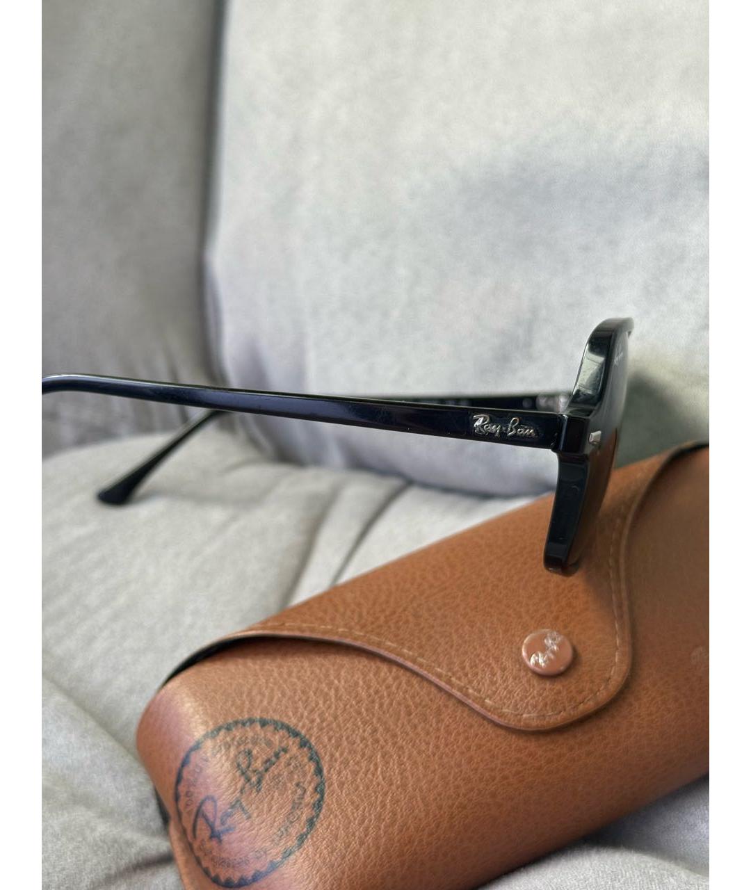 RAY BAN Черные пластиковые солнцезащитные очки, фото 3