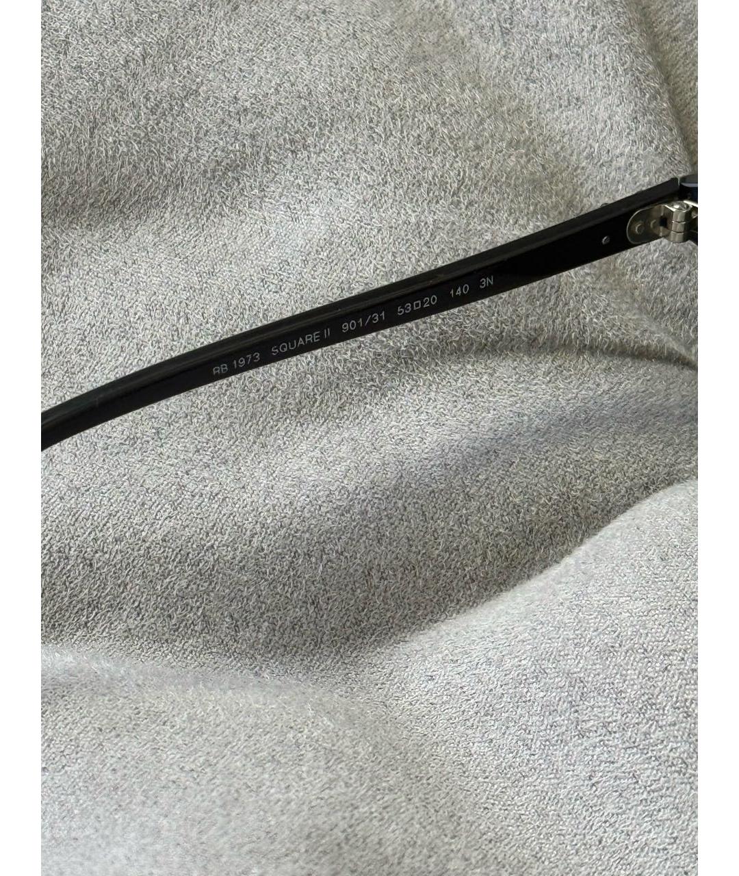 RAY BAN Черные пластиковые солнцезащитные очки, фото 8