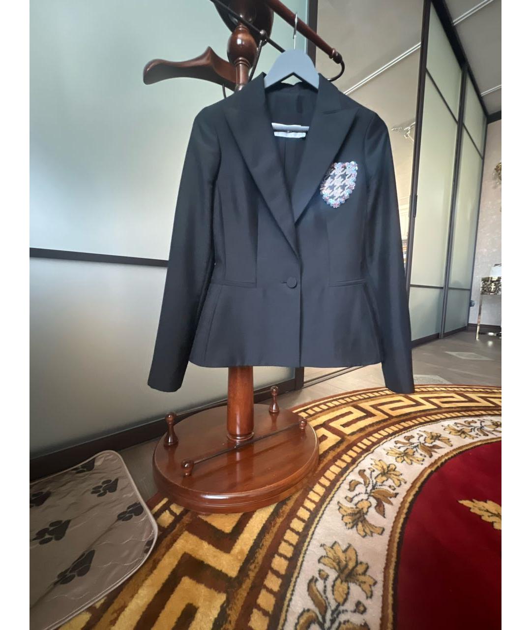 CHRISTIAN DIOR Черный шерстяной жакет/пиджак, фото 9