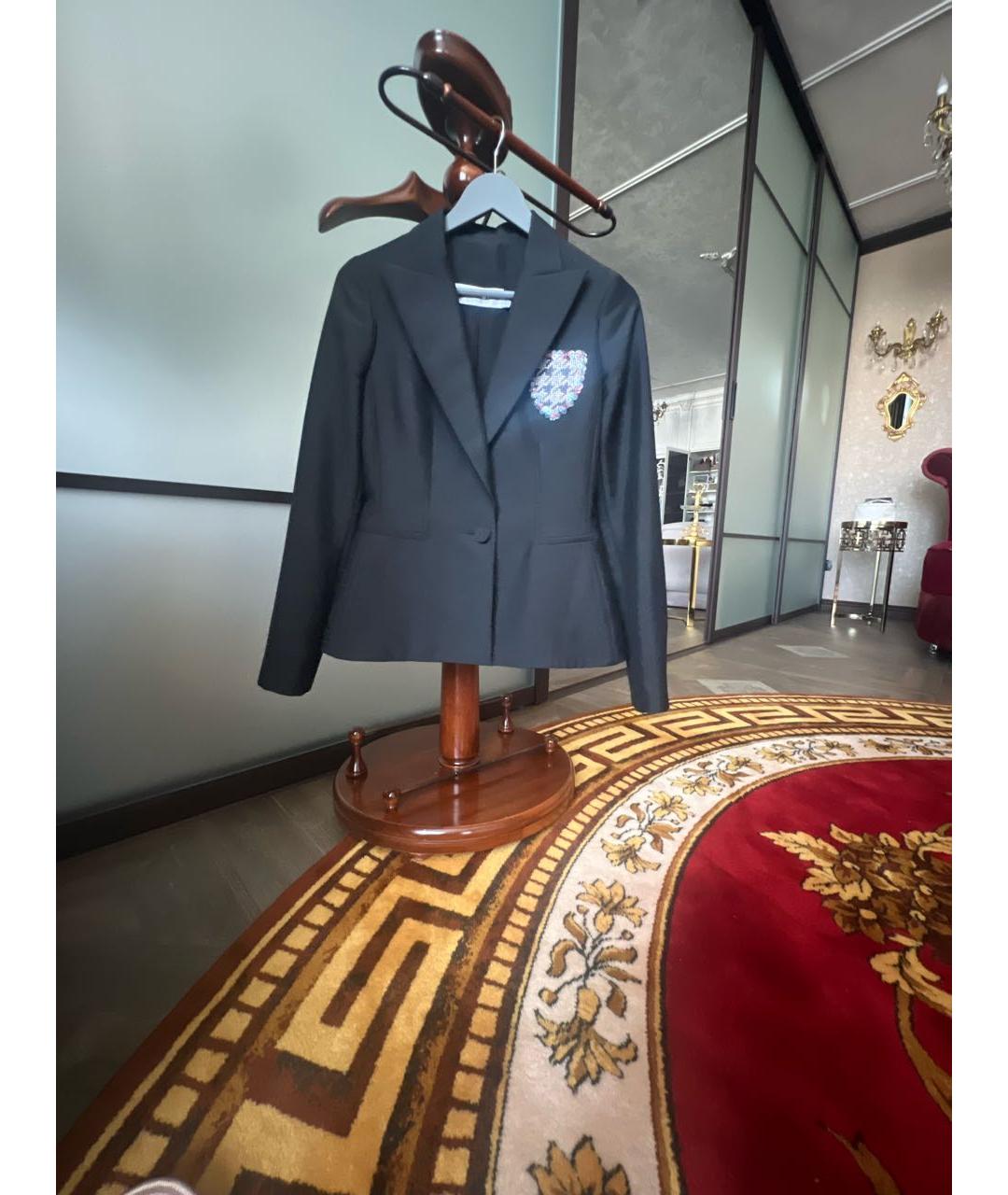 CHRISTIAN DIOR Черный шерстяной жакет/пиджак, фото 8