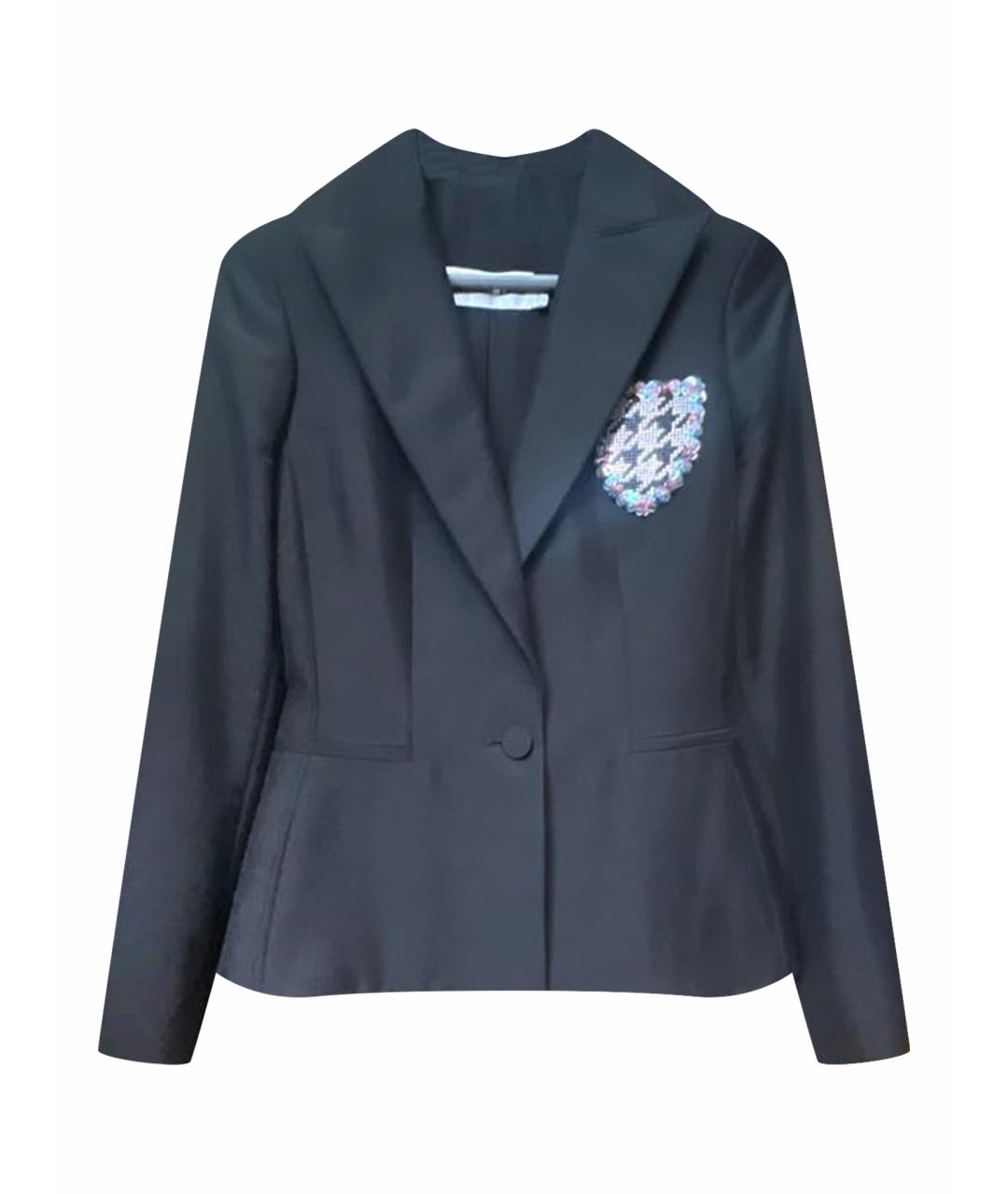 CHRISTIAN DIOR Черный шерстяной жакет/пиджак, фото 1