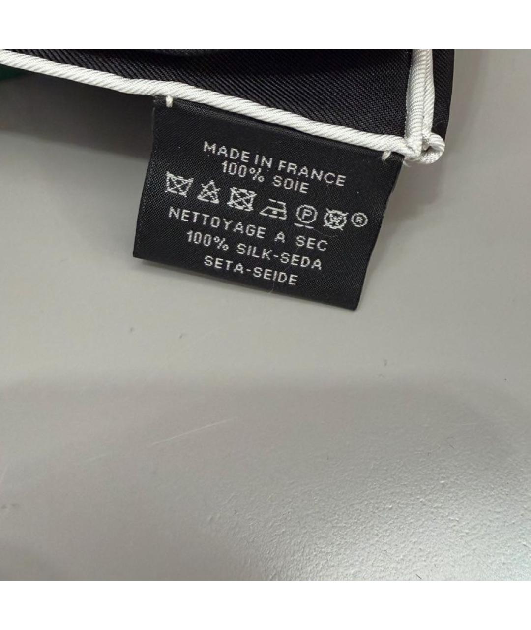 GOYARD Черный шелковый платок, фото 3