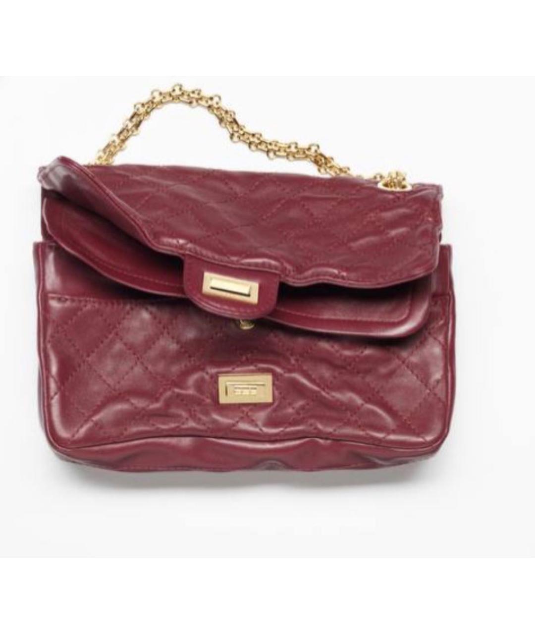 CHANEL Бордовая кожаная сумка с короткими ручками, фото 2
