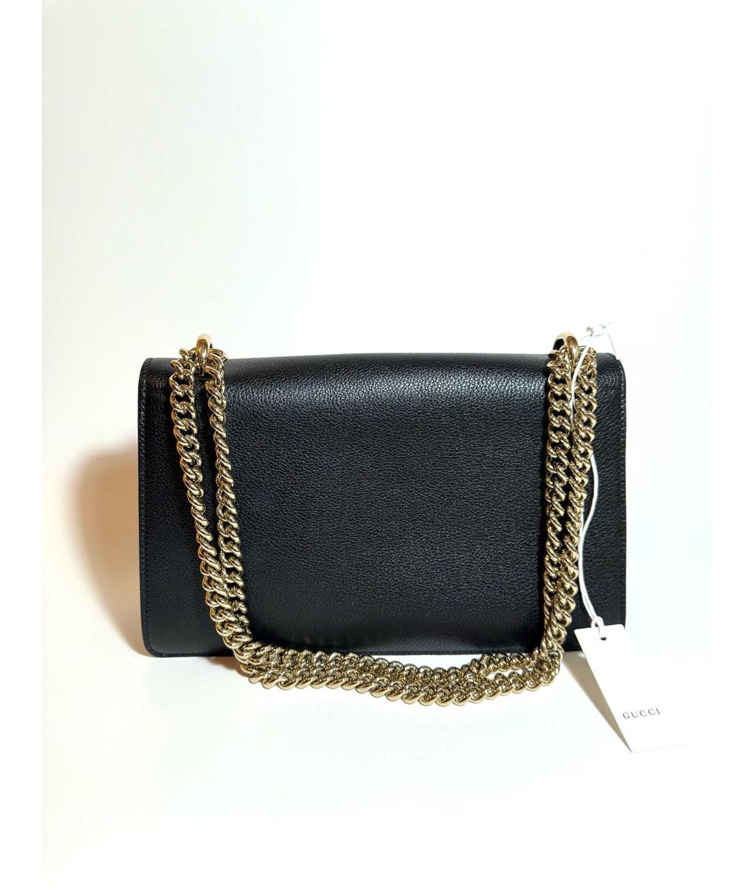 GUCCI Черная кожаная сумка через плечо, фото 3