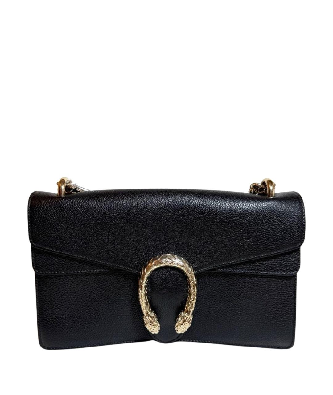 GUCCI Черная кожаная сумка через плечо, фото 1