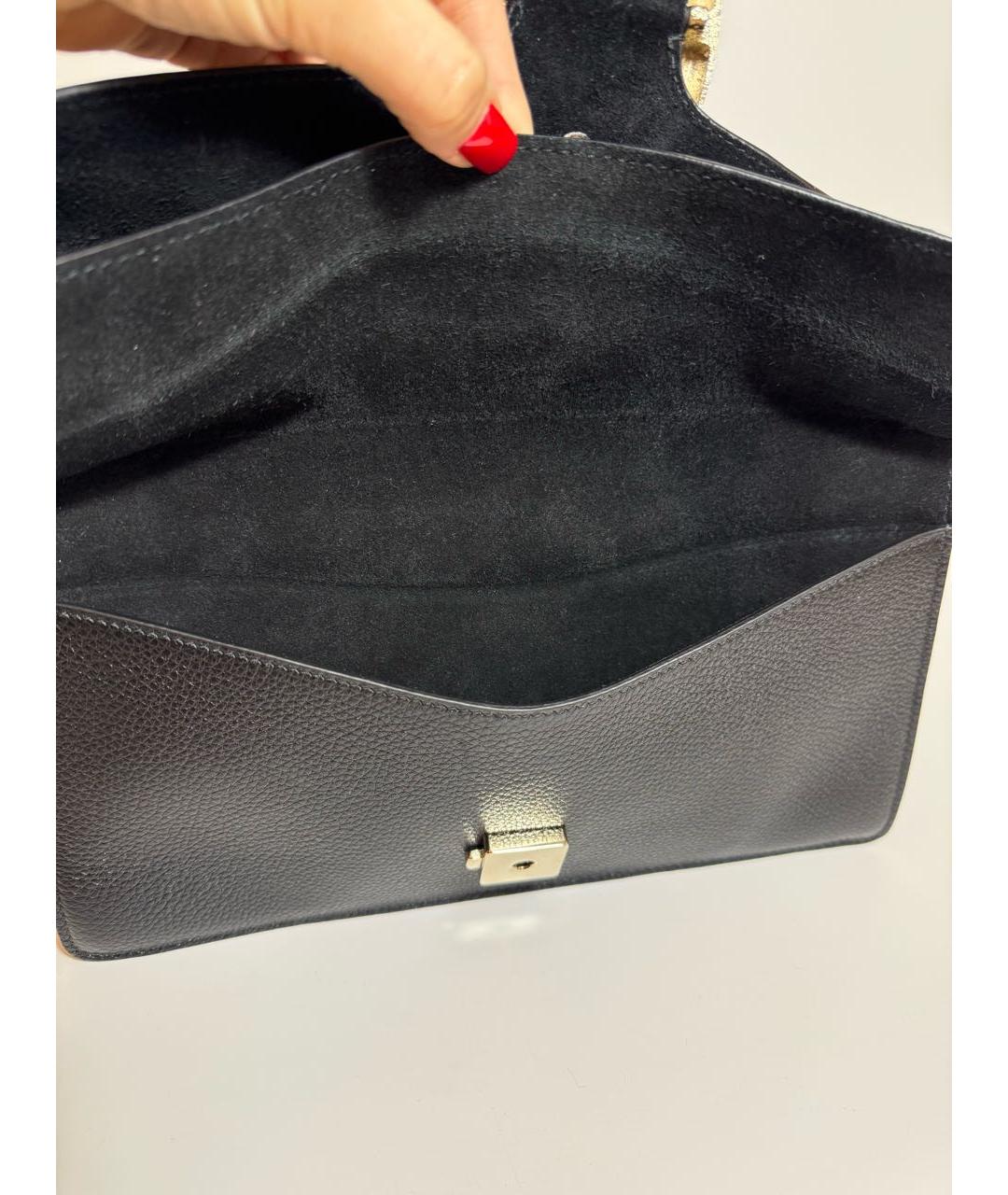 GUCCI Черная кожаная сумка через плечо, фото 7